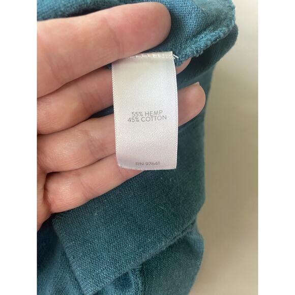 Pure Jill Womens Size 4X Green Hemp Cotton Short Sleeve Shell Button Front Top - Picture 5 of 9